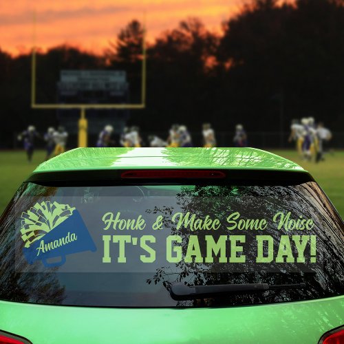 Cheerleading Game Day Back Window Cling for SUV