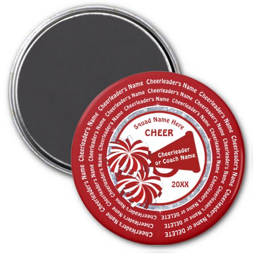 Cheerleading Gifts in BULK Red and White or Buy 1 Magnet