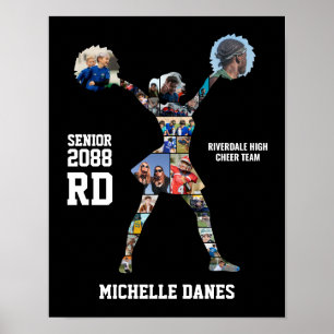 Cheerleading Girl Cheer Team Photo Collage Poster
