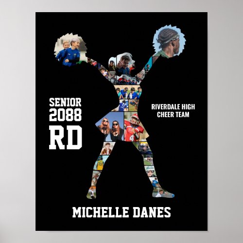 Cheerleading Girl Cheer Team Photo Collage