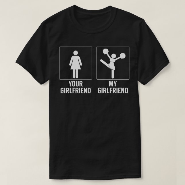 Cheerleading Girlfriend Funny Cheerleading Design  T-Shirt (Design Front)