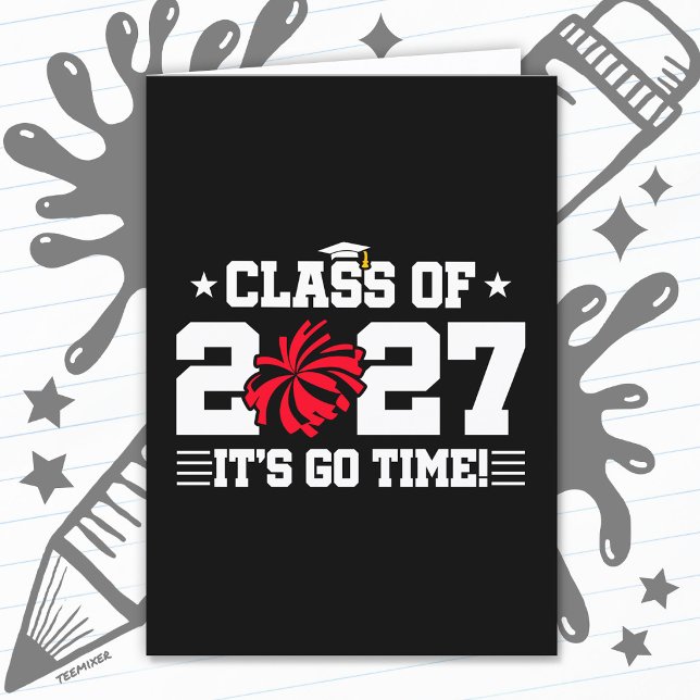 Cheerleading Graduation Quote Senior Class of 2027 Card (Creator Uploaded)
