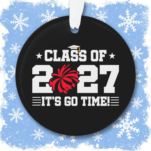 Cheerleading Graduation Quote Senior Class of 2027 Ornament (Creator Uploaded)