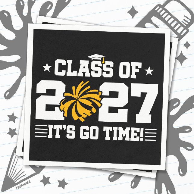Cheerleading Graduation Time Senior Class of 2027 Napkins (Creator Uploaded)