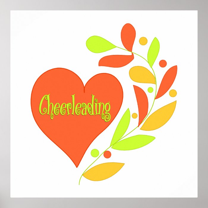 Cheerleading Heart Print