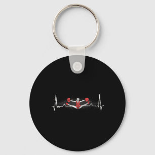 Cheerleading Heartbeat Cheer Girl Cheering Cheerle Keychain