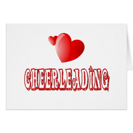 Cheerleading Hearts Cards (Front Horizontal)