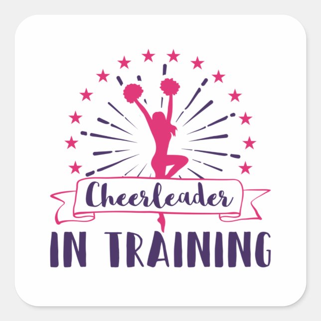 Cheerleading In Training Cheerleading Cheer Team Square Sticker (Front)