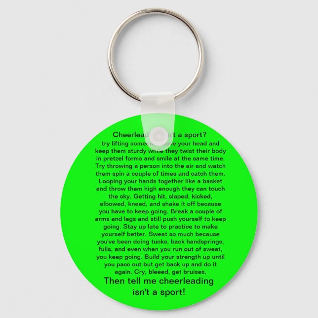Cheerleading is a sport keychain (Front)