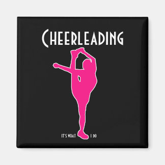 Cheerleading It's What I Do Magnet Black and Pink