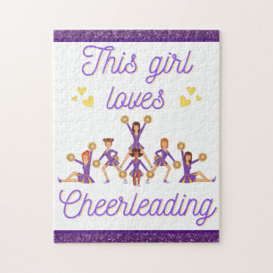 Cheerleading Jigsaw Puzzle for Girls Cheer Gift