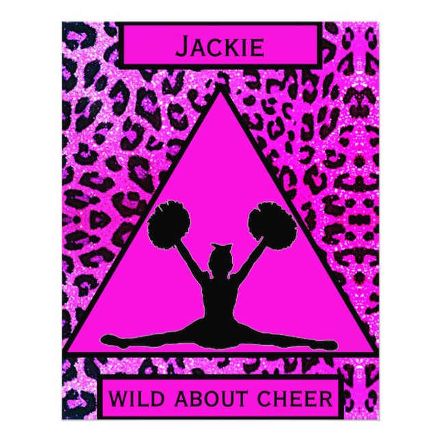 Cheerleading Leopard Wild About Cheer Photo Print (Front)