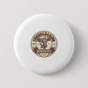 Cheerleading Mascot Cat Cheerleading Mascot Cat Vi Button