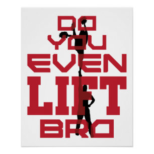 Cheerleading Men Funny Do You Even Lift Bro Poster