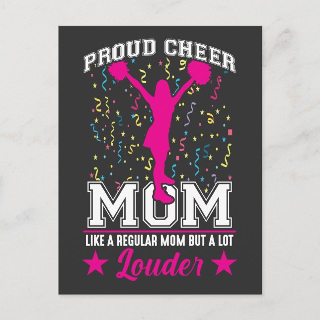 Cheerleading Mom Family Support Girl Cheerleader Postcard (Front)