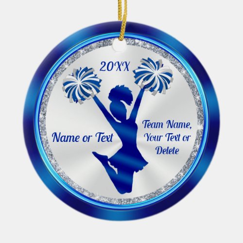 Cheerleading Ornaments Personalized Cheer Gifts Ceramic Ornament