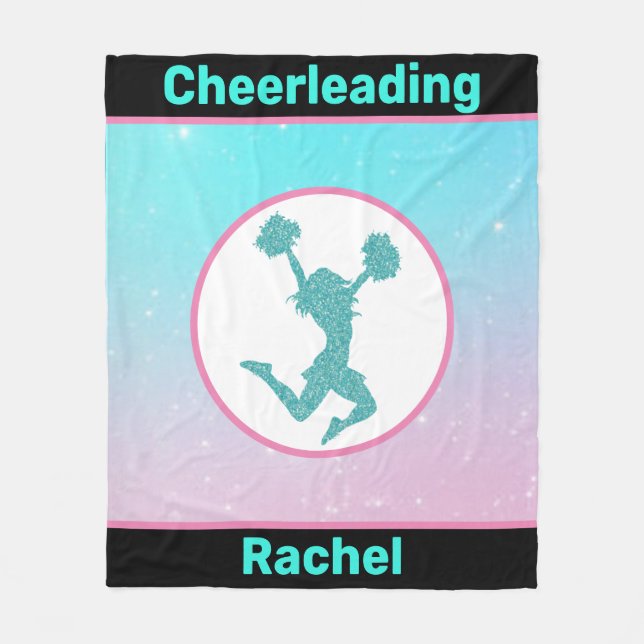 Cheerleading Pastel Fleece Blanket (Front)