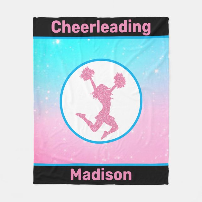 Cheerleading Pastel Fleece Blanket (Front)