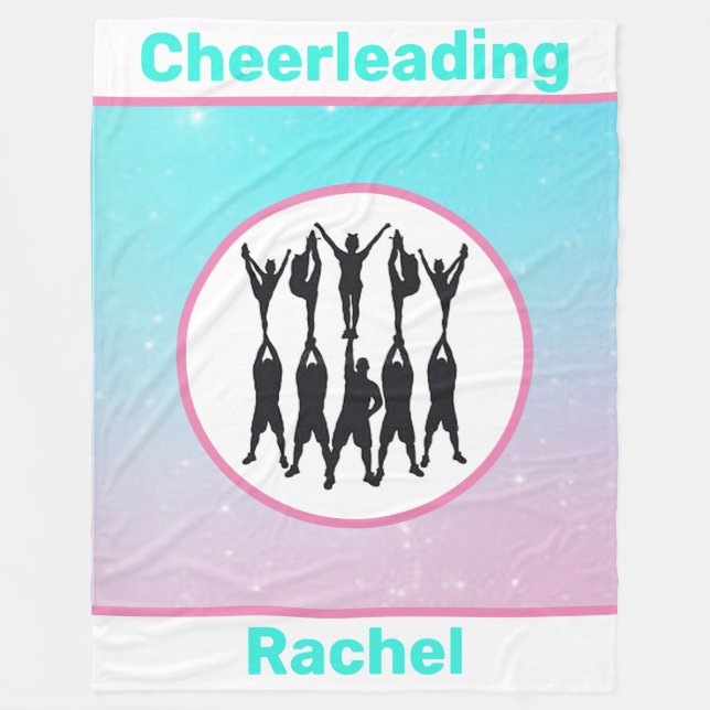Cheerleading Pastel Fleece Blanket (Front)