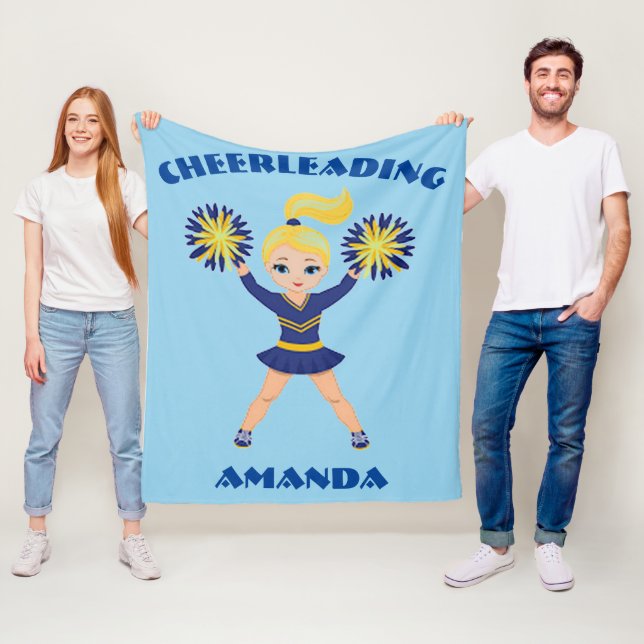 Cheerleading Personalized Fleece Blanket (In Situ)