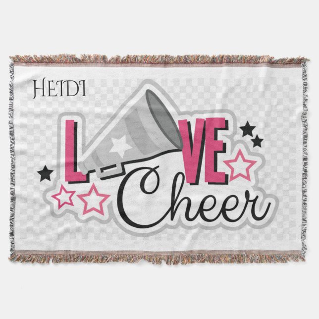 Cheerleading personalized throw blanket. blanket (Front)