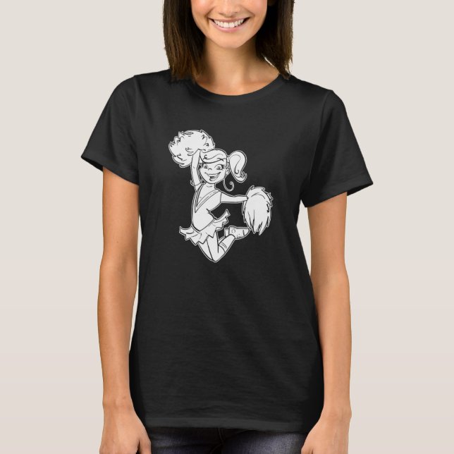 Cheerleading Pom Pom - Cheercaptain Cheerleader T-Shirt (Front)