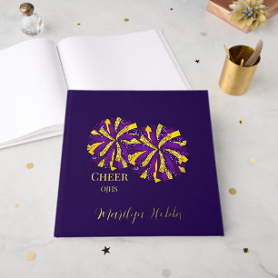 Cheerleading Pom Poms Personalized Foil Scrapbook