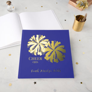 Cheerleading Pom Poms Personalized Foil Scrapbook