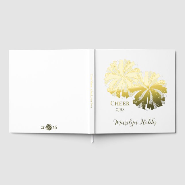 Cheerleading Pom Poms Personalized Foil Scrapbook (Full)