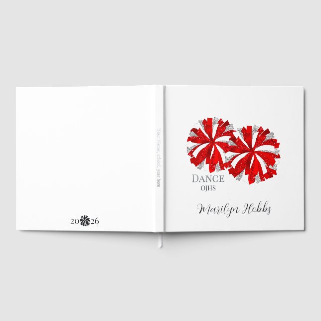Cheerleading Pom Poms Personalized Foil Scrapbook (Full)