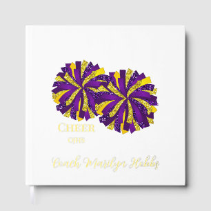 Cheerleading Pom Poms Personalized Foil Scrapbook Foil Guest Book