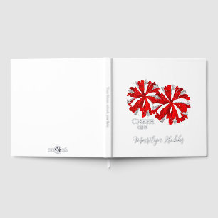 Cheerleading Pom Poms Personalized Foil Scrapbook Foil Guest Book