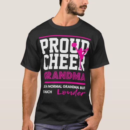 Cheerleading Proud Cheer Grandma Graphic T_Shirt
