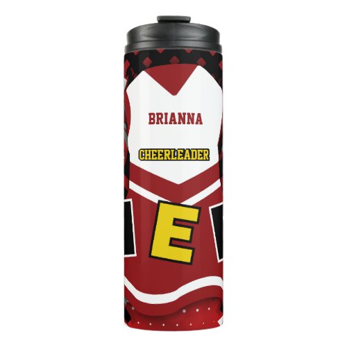 Cheerleading Red and White Uniform Cheer Thermal Tumbler