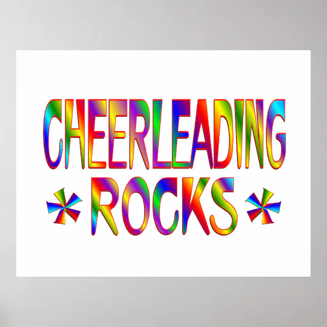 Cheer Luck Rocks Cheerleading Rocks Poster | Zazzle