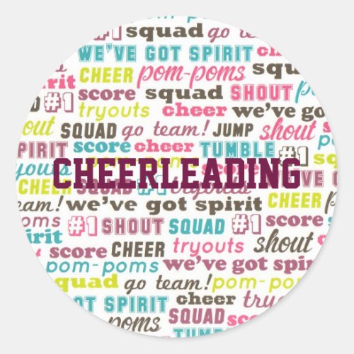 Cheerleading Sayings Personalized Sticker