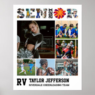 Cheerleading Senior Cheer Team Photo Collage Poster