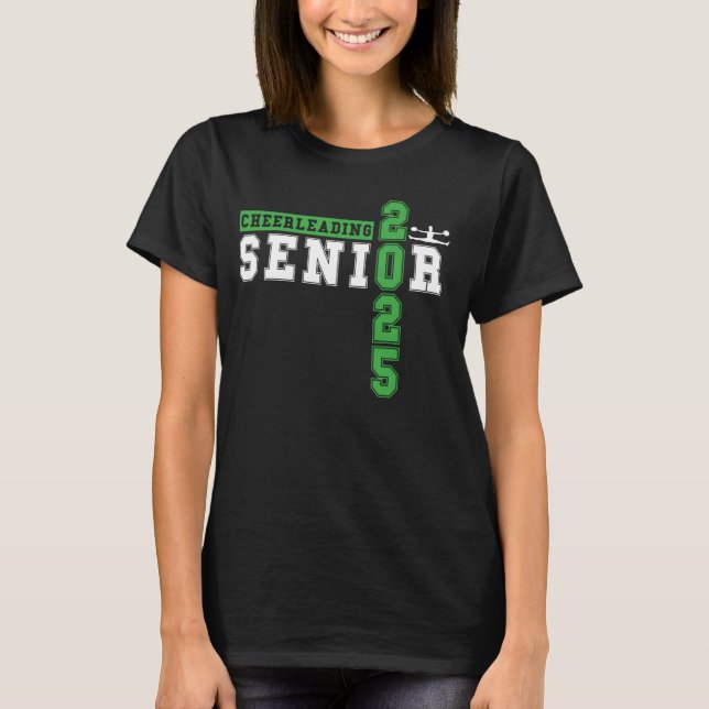 Cheerleading Senior Night Cheer Senior 2025 Gradua T-Shirt (Front)