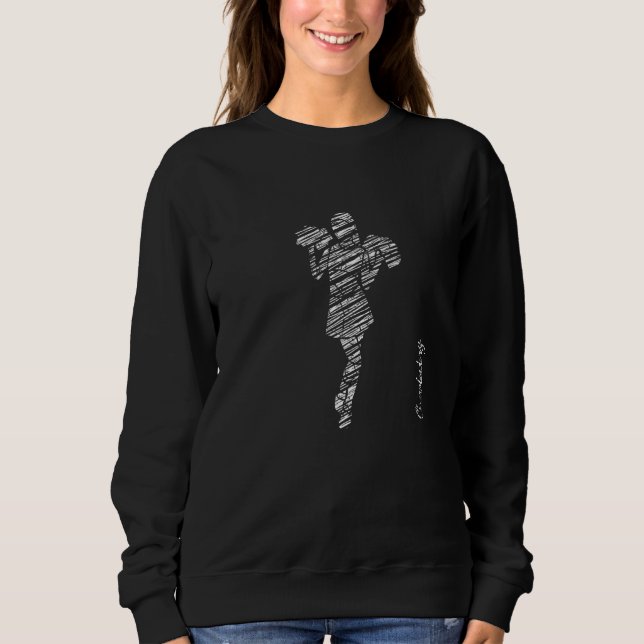 Cheerleading silhouette cheer  19 sweatshirt (Front)