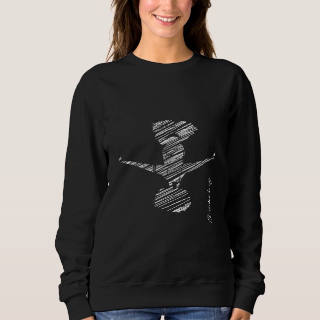Cheerleading silhouette cheer 52 sweatshirt (Front)