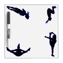 Cheerleading Silhouettes Dry Erase Board