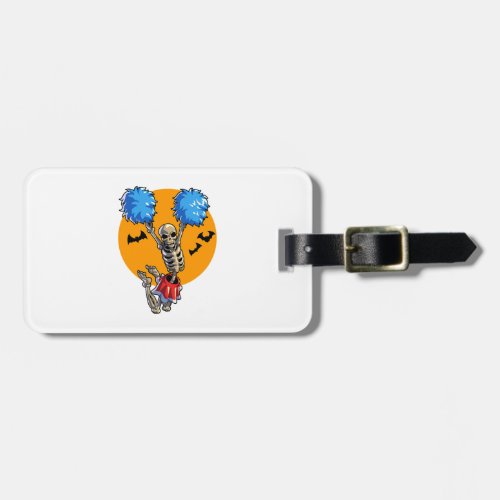 Cheerleading Skeleton Halloween Cheer Mom Girls Wo Luggage Tag