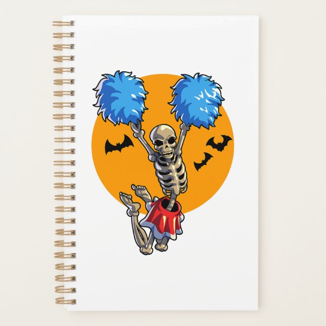 Cheerleading Skeleton Halloween Cheer Mom Girls Wo Planner (Front)