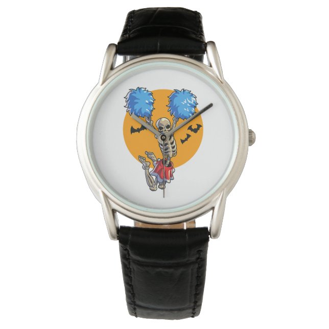 Cheerleading Skeleton Halloween Cheer Mom Girls Wo Watch (Front)
