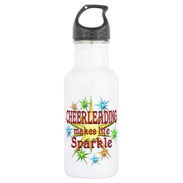Cheerleading Sparkles Water Bottle (Front)