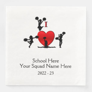 Cheerleading Squad Event School Date Paper Dinner Napkins
