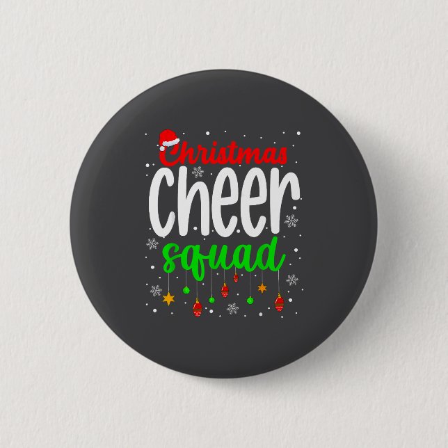 Cheerleading Srts Lover Christmas Cheer Squad  Button (Front)