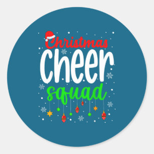Cheerleading Srts Lover Christmas Cheer Squad Classic Round Sticker