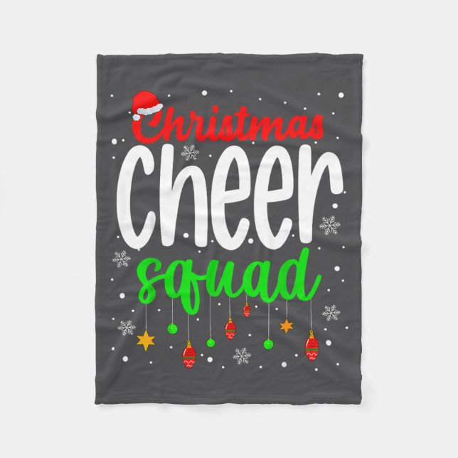 Cheerleading Srts Lover Christmas Cheer Squad  Fleece Blanket (Front)