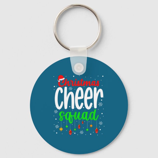 Cheerleading Srts Lover Christmas Cheer Squad  Keychain (Front)